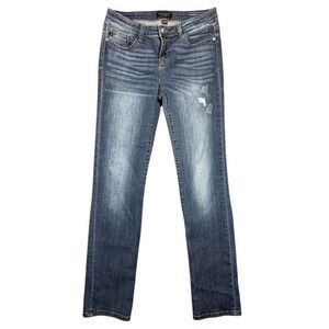 Judy Blue Straight Fit Medium Wash Distressed Jeans JB8277DK Womens Size 9/29